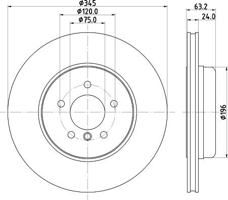 HELLA 8DD 355 132-531 - Тормозной диск avtokuzovplus.com.ua