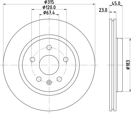 HELLA 8DD 355 132-751 - Тормозной диск avtokuzovplus.com.ua