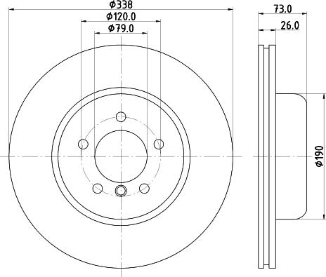 HELLA 8DD 355 132-771 - Тормозной диск avtokuzovplus.com.ua