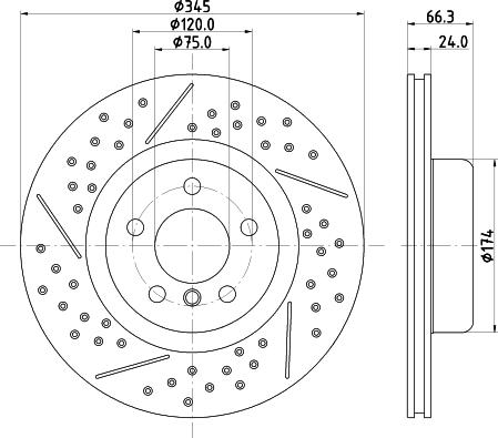 HELLA 8DD 355 132-791 - Тормозной диск avtokuzovplus.com.ua