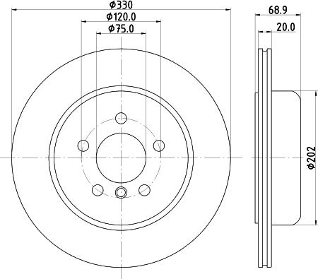 HELLA 8DD 355 132-851 - Гальмівний диск autocars.com.ua