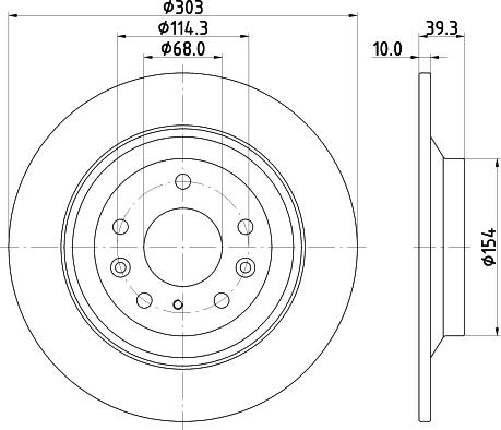 HELLA 8DD 355 133-481 - Тормозной диск avtokuzovplus.com.ua