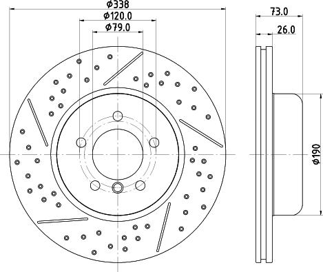 HELLA 8DD 355 133-581 - Тормозной диск avtokuzovplus.com.ua