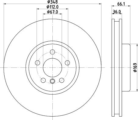 HELLA 8DD 355 133-591 - Тормозной диск avtokuzovplus.com.ua