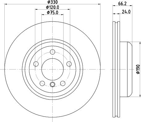 HELLA 8DD 355 133-711 - Гальмівний диск autocars.com.ua