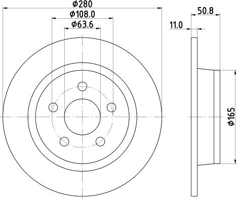 HELLA 8DD 355 133-741 - Гальмівний диск autocars.com.ua