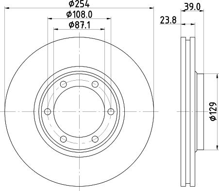 HELLA 8DD 355 134-051 - Тормозной диск avtokuzovplus.com.ua