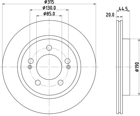 HELLA 8DD 355 134-271 - Гальмівний диск autocars.com.ua