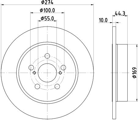 HELLA 8DD 355 134-411 - Гальмівний диск autocars.com.ua