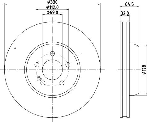 HELLA 8DD 355 134-472 - Гальмівний диск autocars.com.ua