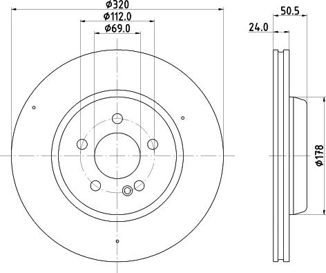 HELLA 8DD 355 134-522 - Тормозной диск avtokuzovplus.com.ua