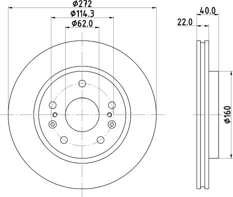 HELLA 8DD 355 134-651 - Тормозной диск avtokuzovplus.com.ua