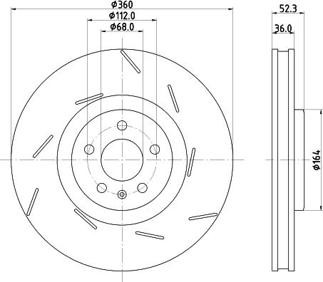 HELLA 8DD 355 134-671 - Тормозной диск avtokuzovplus.com.ua