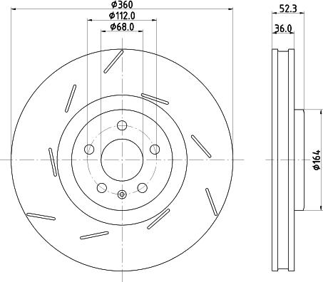 HELLA 8DD 355 134-701 - Тормозной диск avtokuzovplus.com.ua