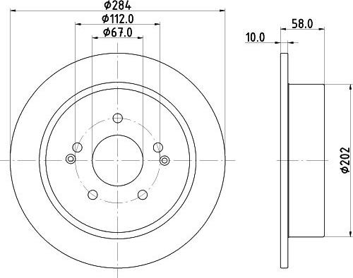 HELLA 8DD 355 135-251 - Гальмівний диск autocars.com.ua