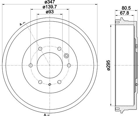 HELLA 8DT 355 301-831 - Гальмівний барабан autocars.com.ua