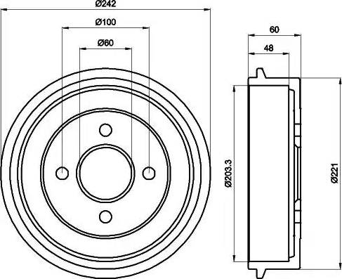 HELLA 8DT 355 302-341 - Тормозной барабан autodnr.net