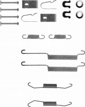 HELLA 8DZ 355 200-121 - Комплектуючі, барабанний гальмівний механізм autocars.com.ua