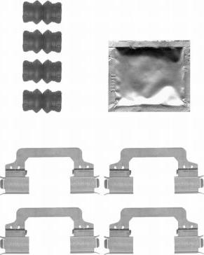 HELLA 8DZ 355 204-371 - Комплектуючі, колодки дискового гальма autocars.com.ua