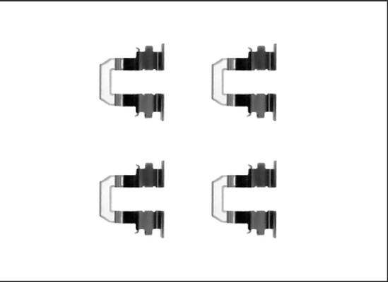 HELLA 8DZ 355 205-551 - Комплектуючі, колодки дискового гальма autocars.com.ua