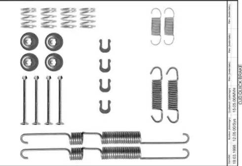 HELLA 8DZ 355 206-071 - Комплектующие, барабанный тормозной механизм avtokuzovplus.com.ua