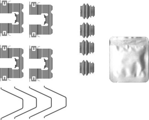 HELLA 8DZ 355 207-231 - Комплектуючі, колодки дискового гальма autocars.com.ua