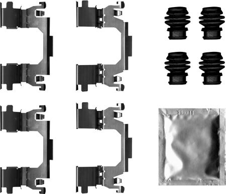 HELLA 8DZ 355 207-341 - Комплектуючі, колодки дискового гальма autocars.com.ua