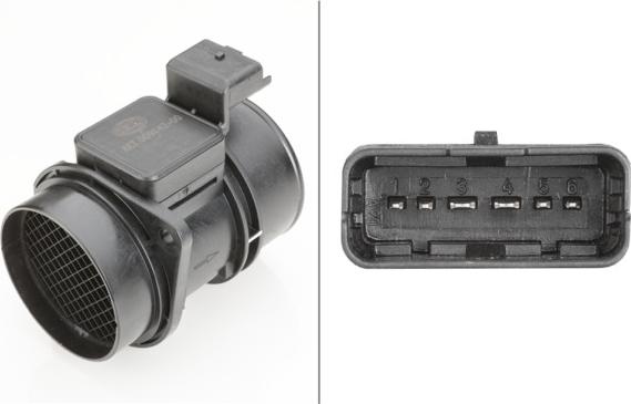 HELLA 8ET 009 142-001 - Датчик потоку, маси повітря autocars.com.ua