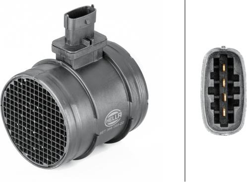 HELLA 8ET 358 095-201 - Датчик потоку, маси повітря autocars.com.ua