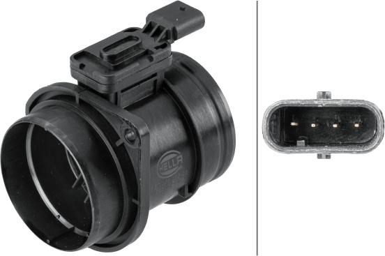 HELLA 8ET 358 095-281 - Датчик потоку, маси повітря autocars.com.ua