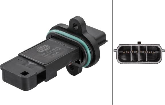 HELLA 8ET 358 095-431 - Датчик потоку, маси повітря autocars.com.ua