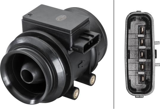 HELLA 8ET 358 166-251 - Датчик потоку, маси повітря autocars.com.ua