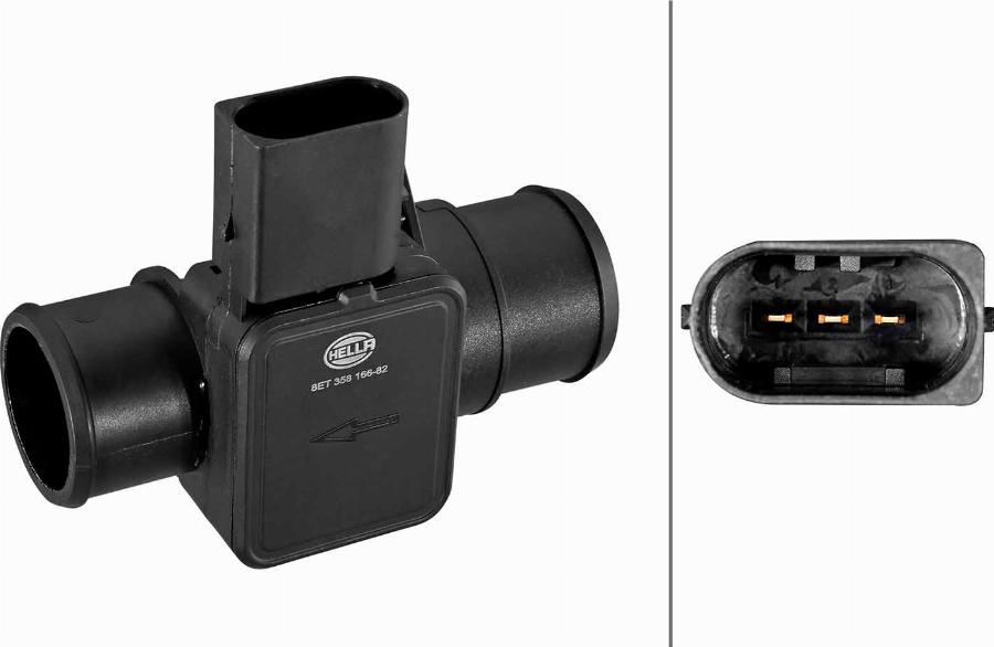 HELLA 8ET 358 166-821 - Датчик потоку, маси повітря autocars.com.ua