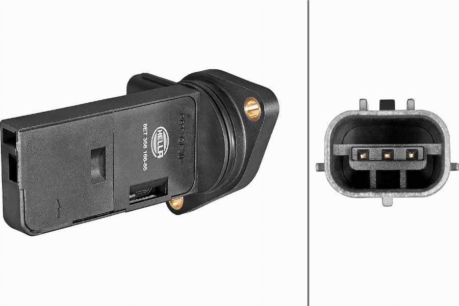 HELLA 8ET 358 166-851 - Датчик потоку, маси повітря autocars.com.ua