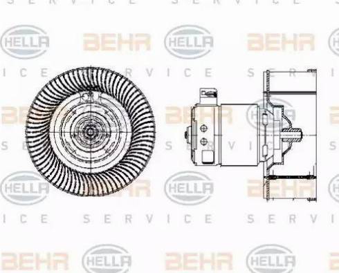 HELLA 8EW 009 158-041 - Вентилятор салона avtokuzovplus.com.ua