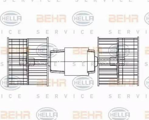 HELLA 8EW 009 158-281 - Вентилятор салону autocars.com.ua