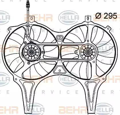 HELLA 8EW 009 158-731 - Вентилятор, охолодження двигуна autocars.com.ua