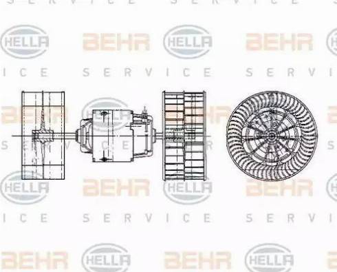 HELLA 8EW 009 159-091 - Вентилятор салона autodnr.net