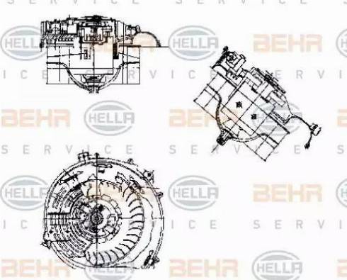 HELLA 8EW 009 159-331 - Вентилятор салону autocars.com.ua