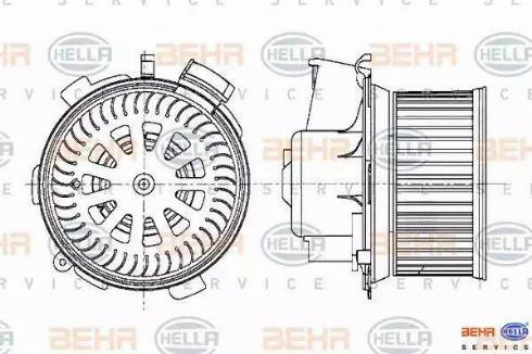 HELLA 8EW 009 159-481 - Вентилятор салону autocars.com.ua