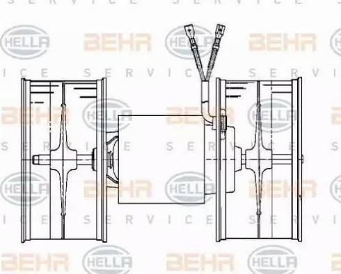 HELLA 8EW 009 159-711 - Вентилятор салону autocars.com.ua