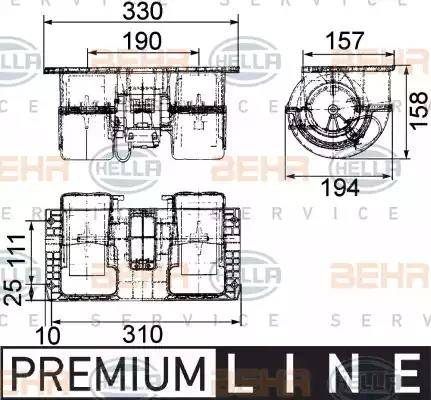 HELLA 8EW 009 160-761 - Вентилятор салону autocars.com.ua