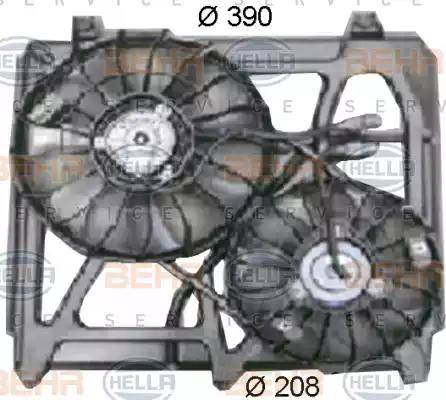 HELLA 8EW 351 034-501 - Вентилятор, охлаждение двигателя avtokuzovplus.com.ua