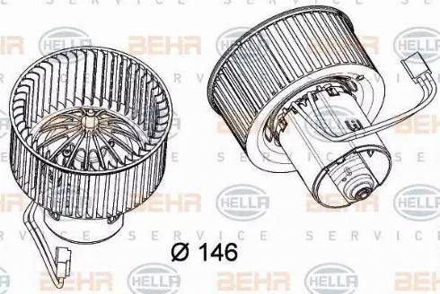 HELLA 8EW 351 040-231 - Вентилятор салону autocars.com.ua