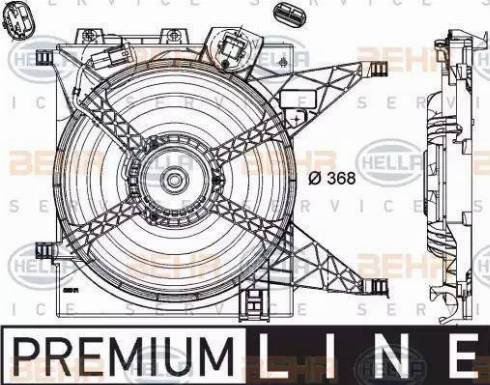 HELLA 8EW 351 040-601 - Вентилятор, охолодження двигуна autocars.com.ua