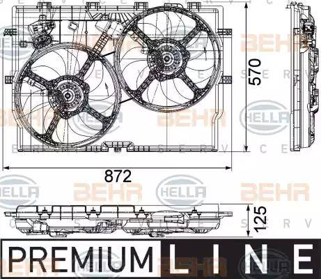 HELLA 8EW 351 040-621 - Вентилятор, охолодження двигуна autocars.com.ua