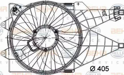 HELLA 8EW 351 040-771 - Вентилятор, охолодження двигуна autocars.com.ua