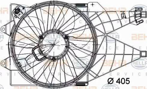 HELLA 8EW 351 040-781 - Вентилятор, охолодження двигуна autocars.com.ua