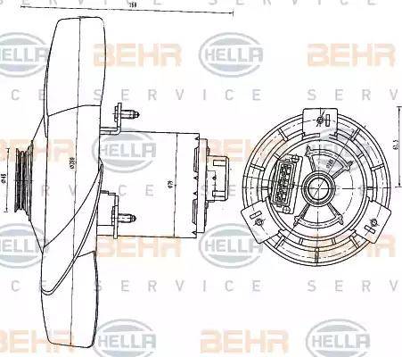 HELLA 8EW 351 041-191 - Вентилятор, охлаждение двигателя avtokuzovplus.com.ua