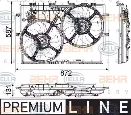 HELLA 8EW 351 041-451 - Вентилятор, охлаждение двигателя autodnr.net